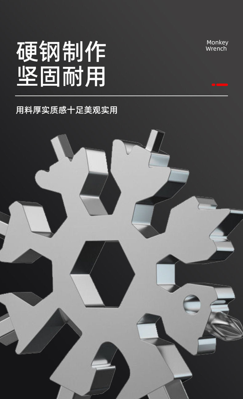 18-in-1 Portable Outdoor Multi Tool, Hex & Octagonal Screwdriver, Allen & Star Wrench
