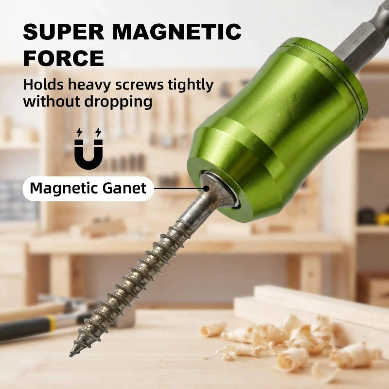 2pcs Powerful magnetic screw ring: 1/4 inch/6.35mm universal magnetic screw bracket detachable magnetizer