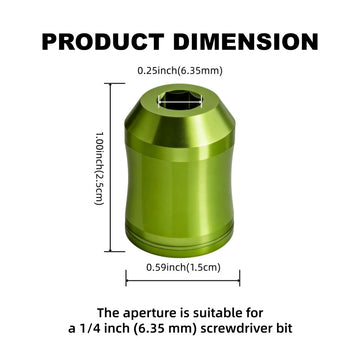 2pcs Powerful magnetic screw ring: 1/4 inch/6.35mm universal magnetic screw bracket detachable magnetizer